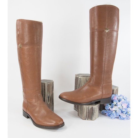 Tory Burch Rustic Brown Jolie Riding Boots 6 - Picture 1 of 7